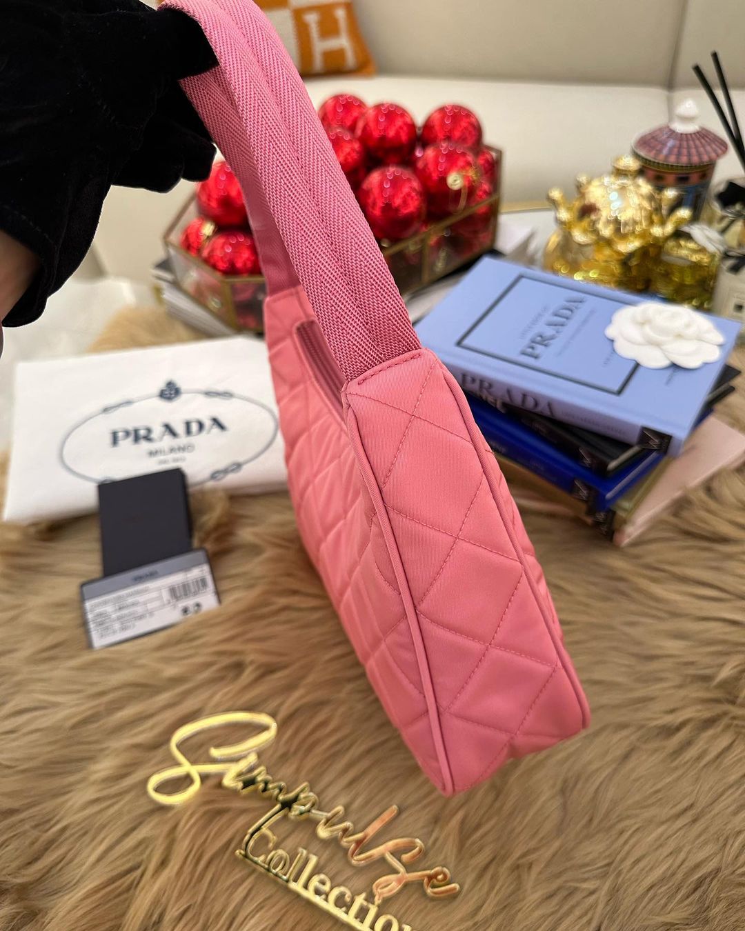 Quilted Pink Shoulder Bag