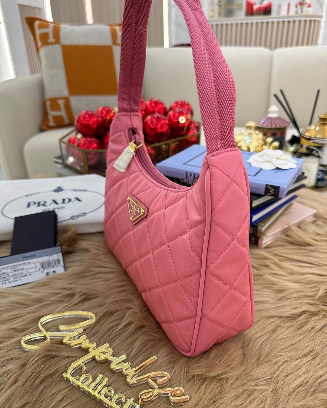 Quilted Pink Shoulder Bag