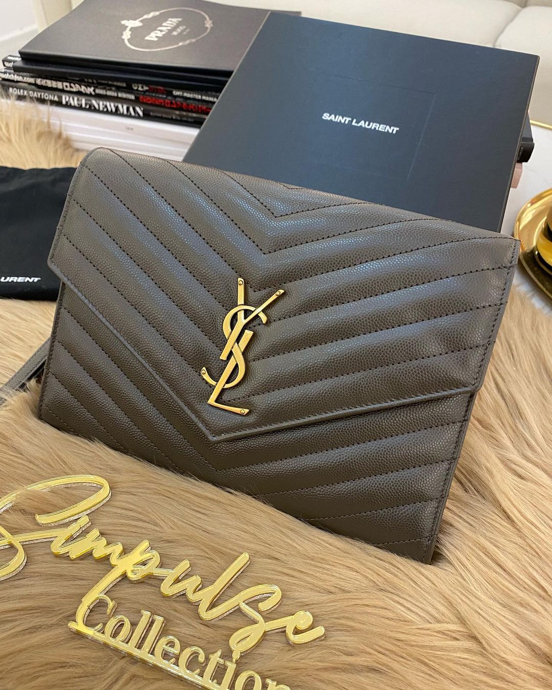 YSL Envelope Wristlet