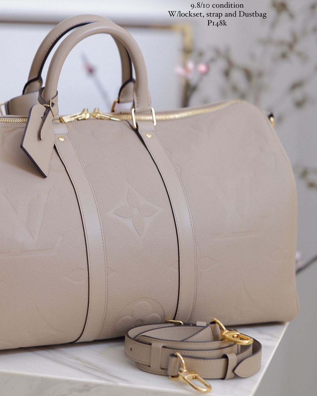 Louis Vuitton Keepall Bandouliere Empreinte Monogram Giant GHW