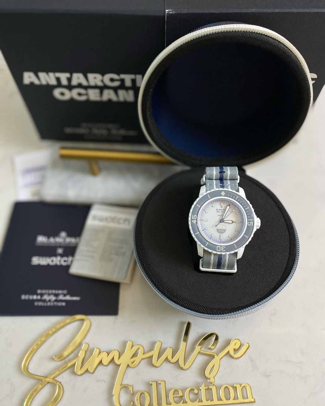 Swatc x Blancpain Bio Ceramic Scuba Fifthy Fathoms Antartic Ocean