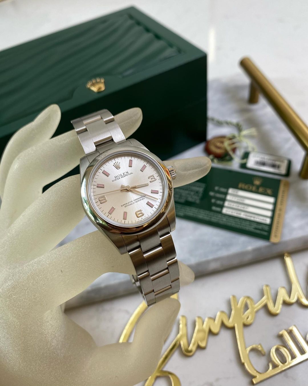 OP 31mm All Steel Pink Dial