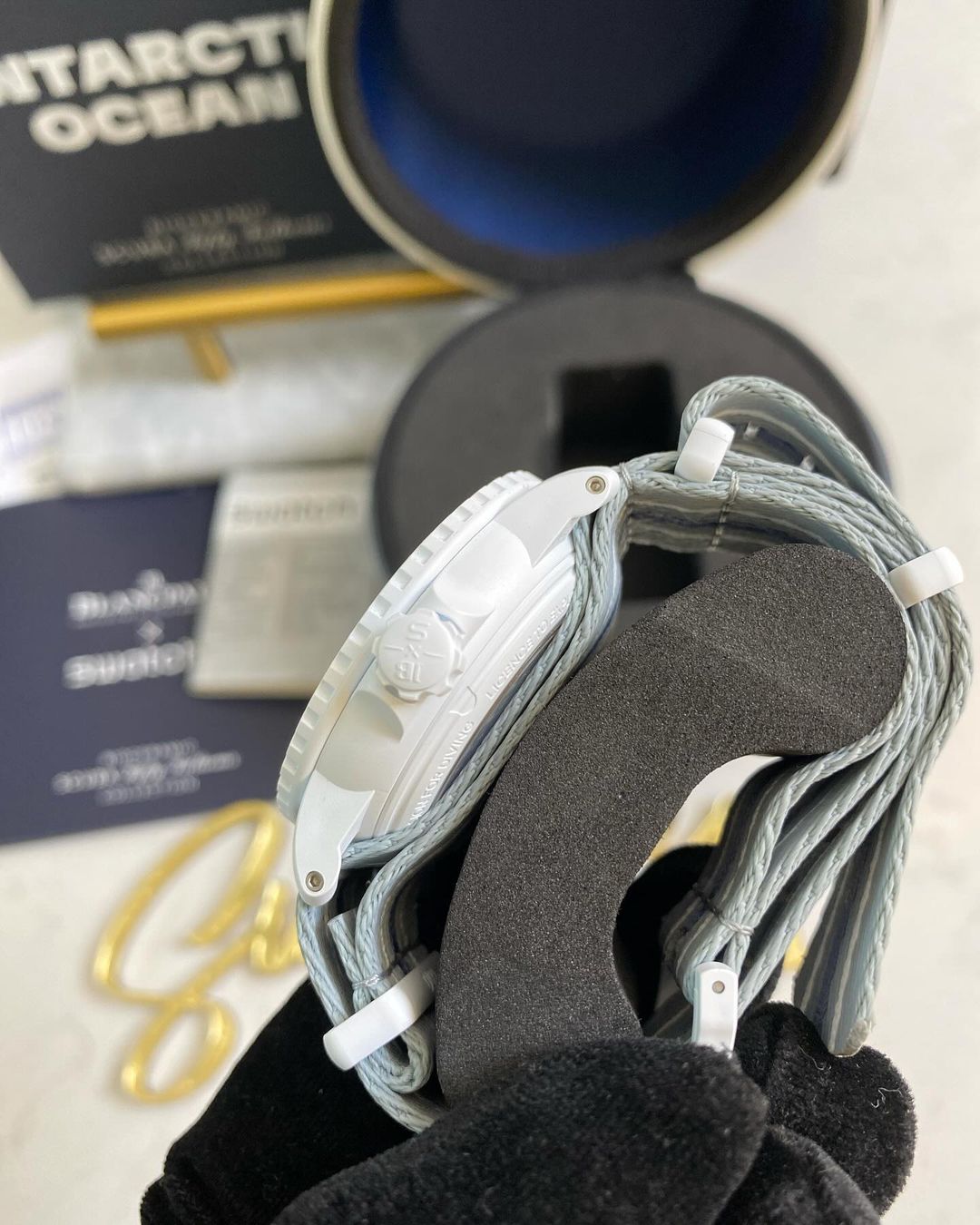 Swatc x Blancpain Bio Ceramic Scuba Fifthy Fathoms Antartic Ocean