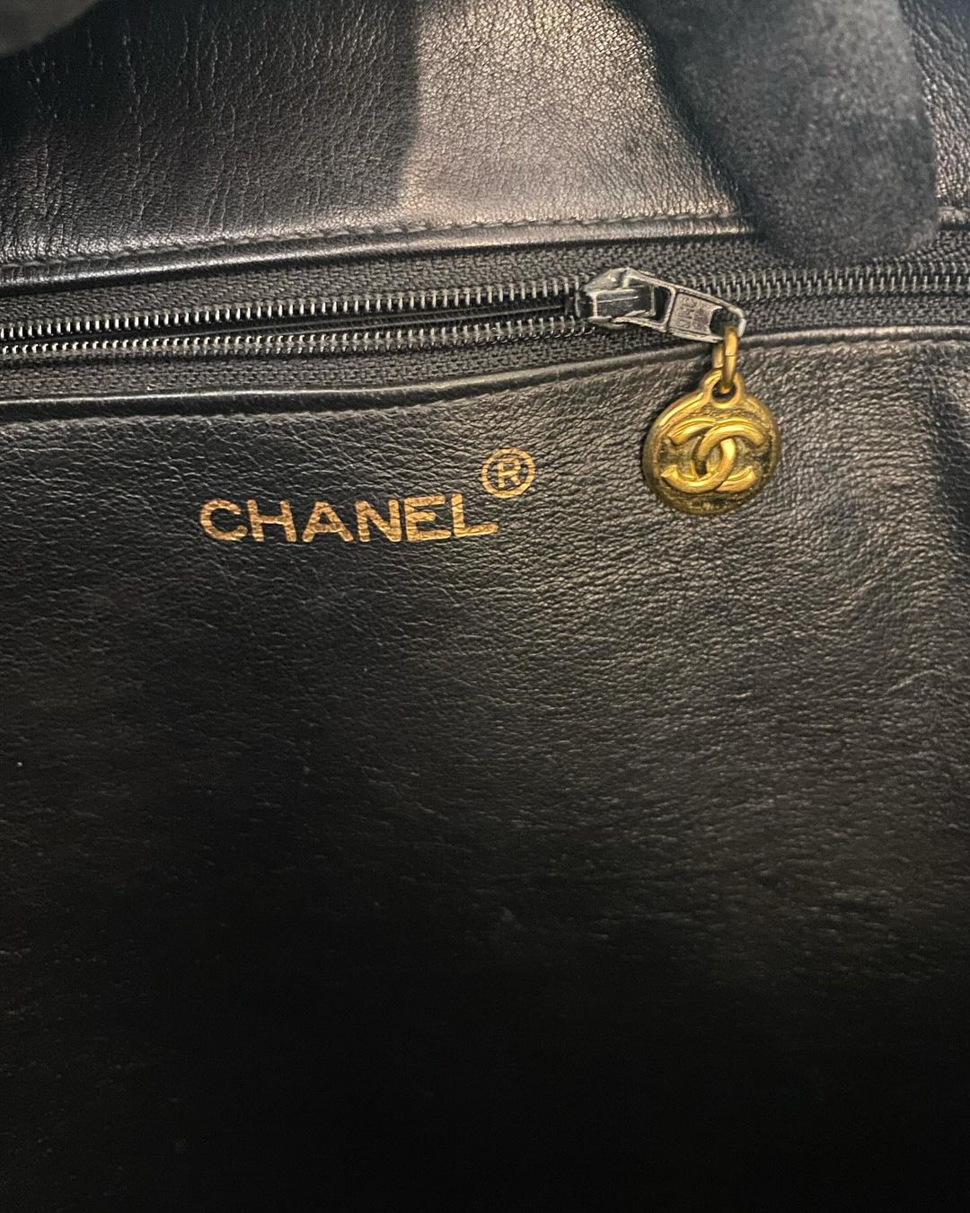 Chanel Jumbo Shopping Tote with Large Gold Chain