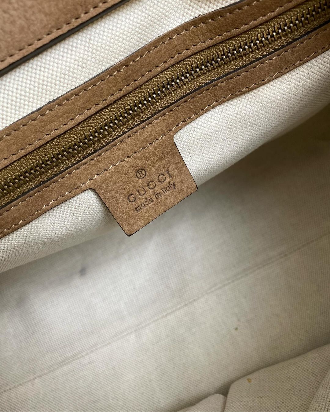 Gucci Supreme Ebony Canvas Nubuck Running Tote