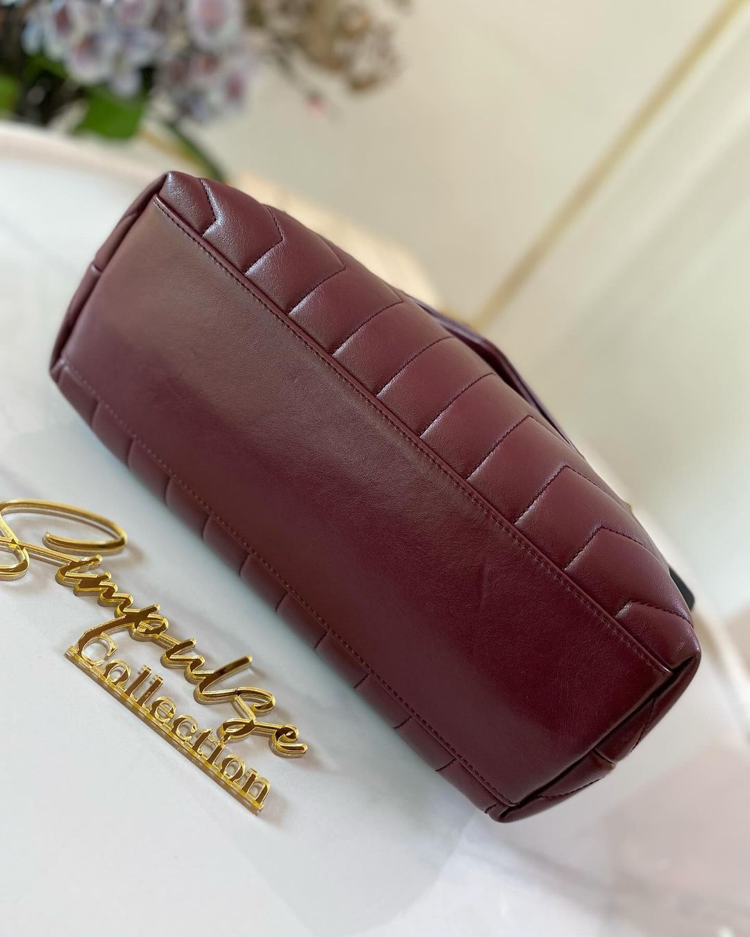 Yves Saint Laurent Lou Medium Quilted Burgundy