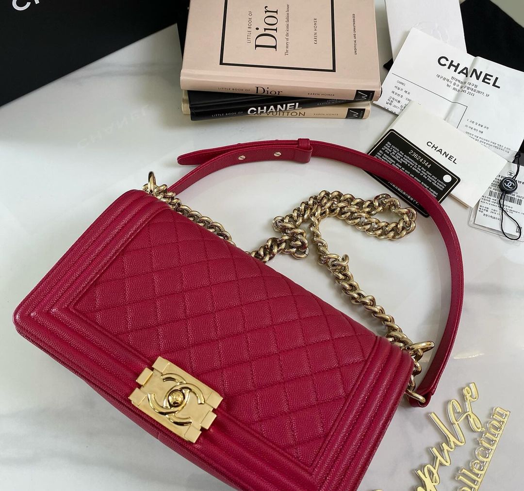 Chanel Leboy Caviar Pink Old Medium GHW