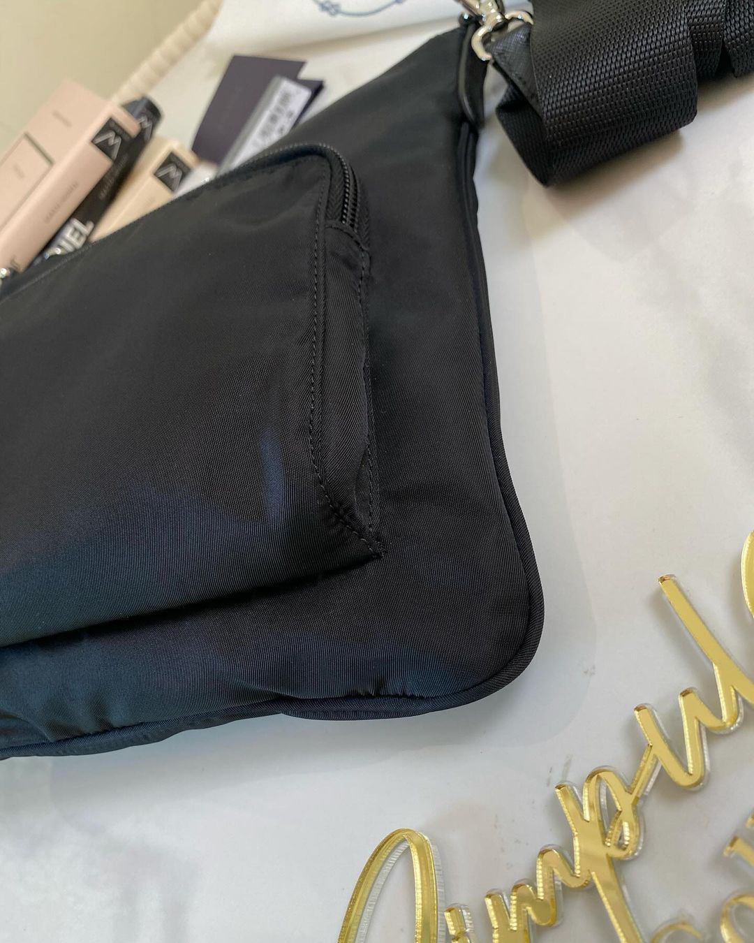 P Nylon Crossbody Bag