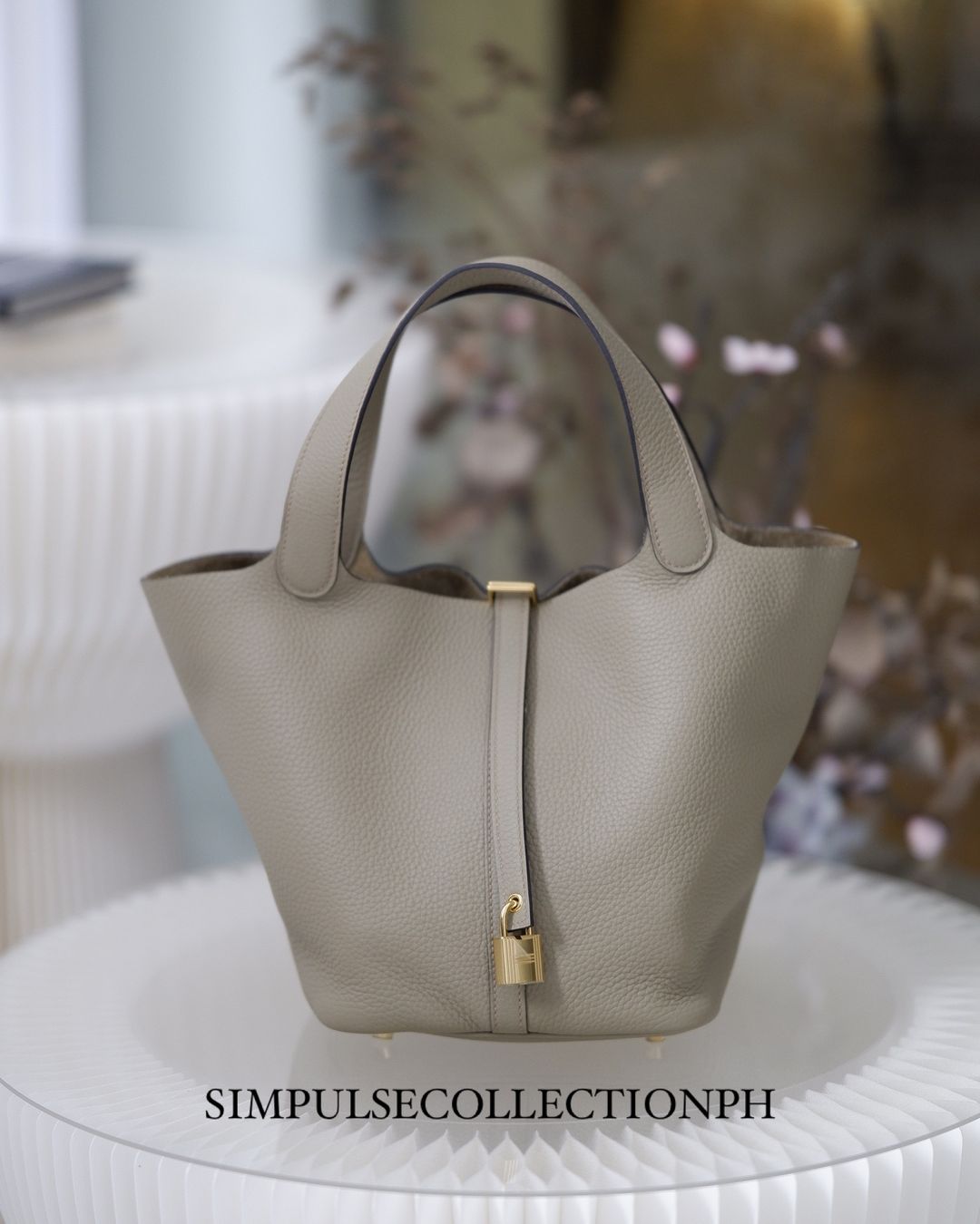 Hermes Picotin Lock 22 Beige Marfa GHW