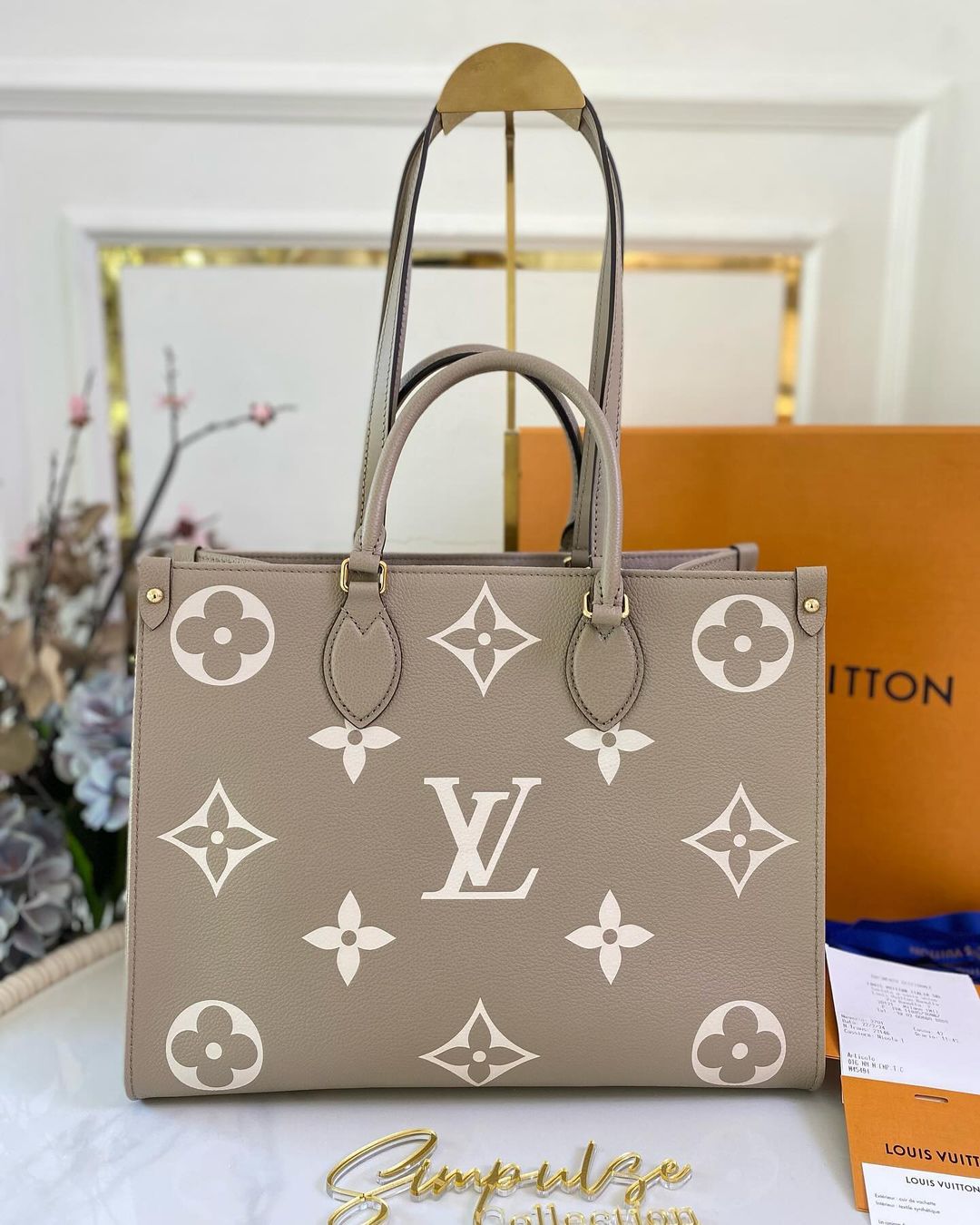 Louis Vuitton OTG Tourterelle Mono Empreinte Mm Size