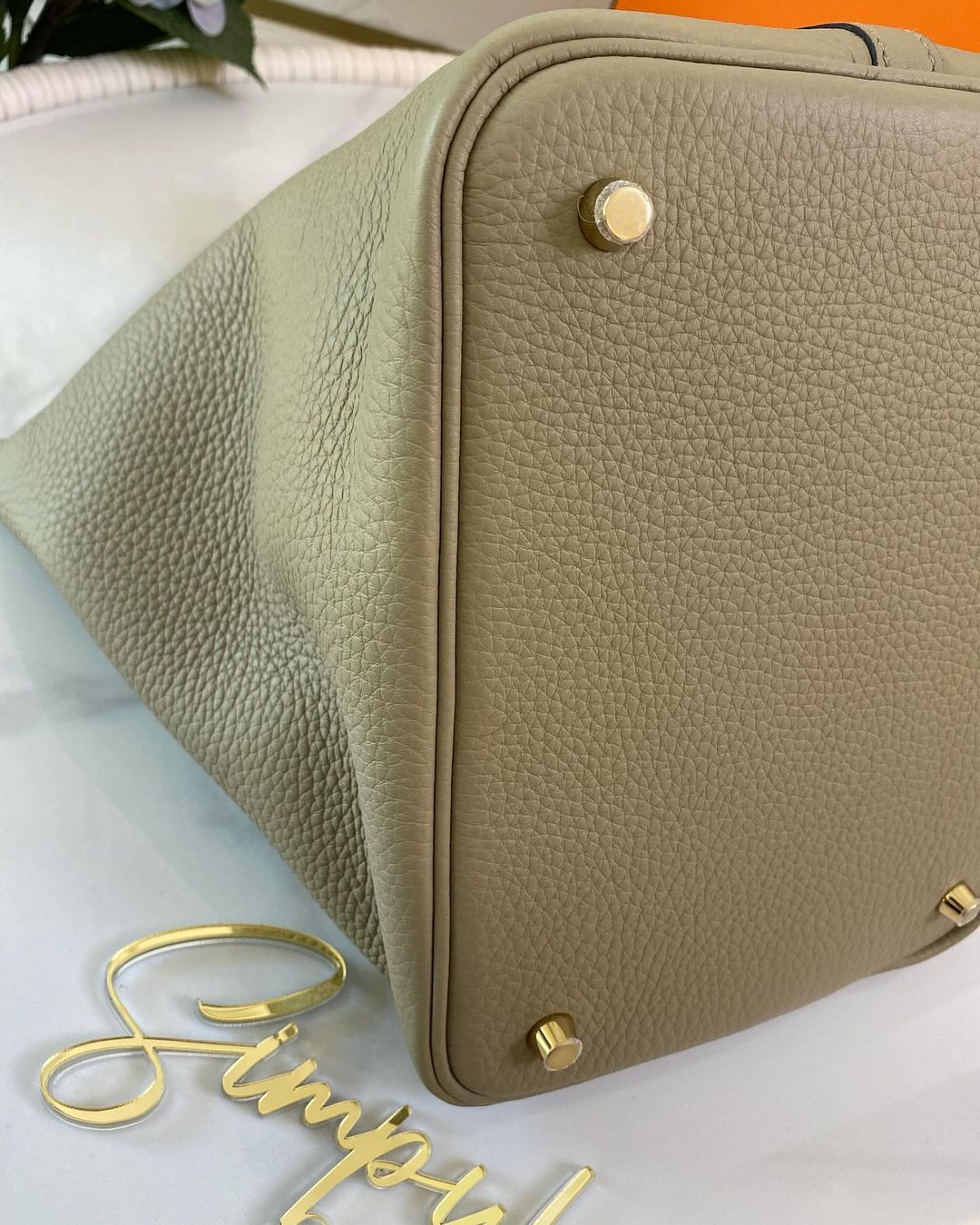 Hermes Picotin Lock 22 Beige Marfa GHW
