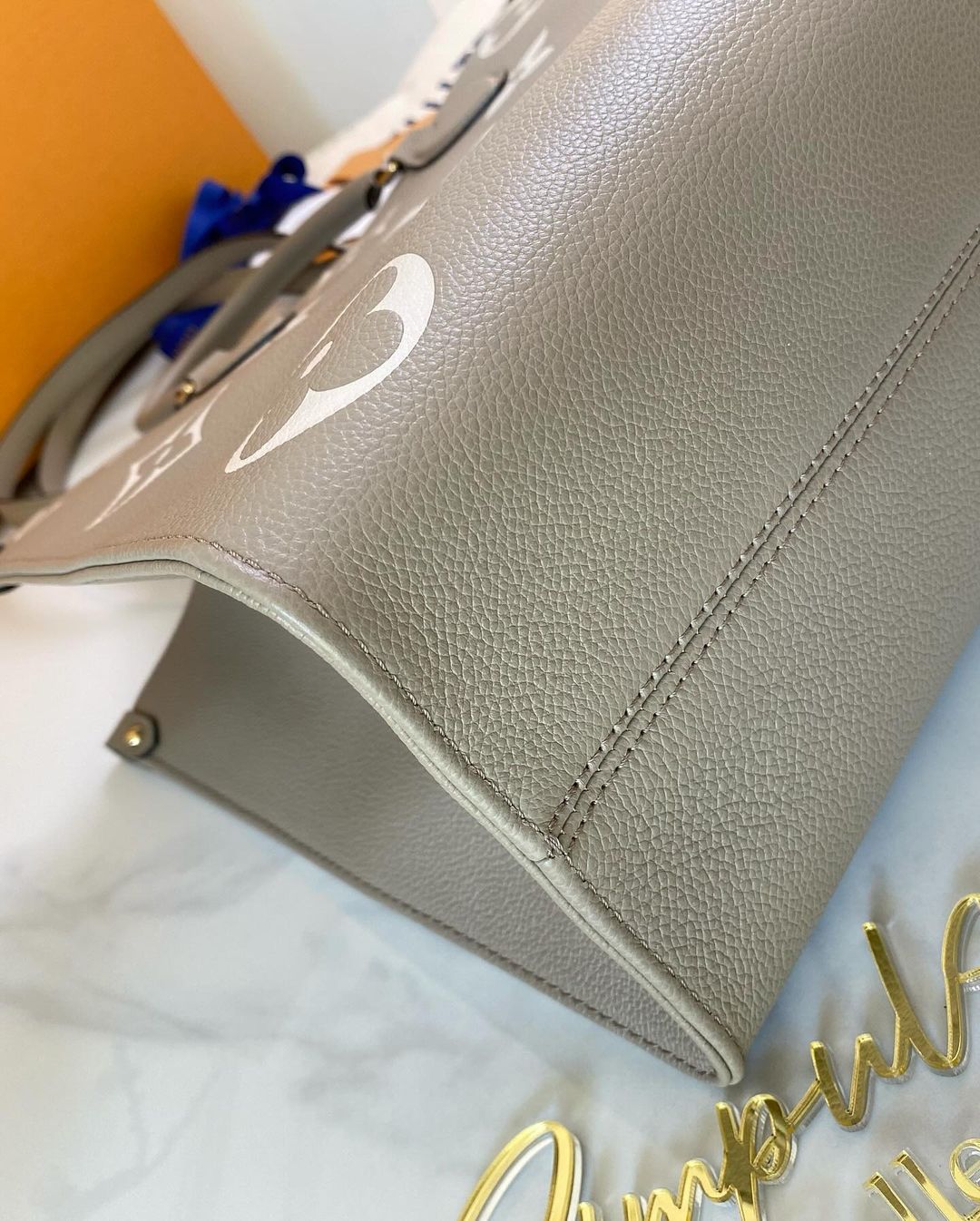Louis Vuitton OTG Tourterelle Mono Empreinte Mm Size