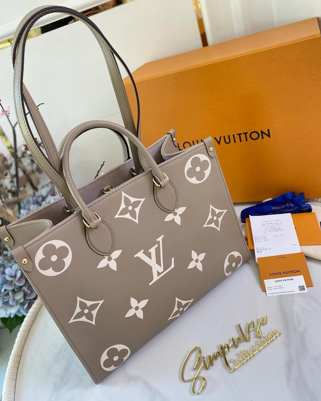 Louis Vuitton OTG Tourterelle Mono Empreinte Mm Size
