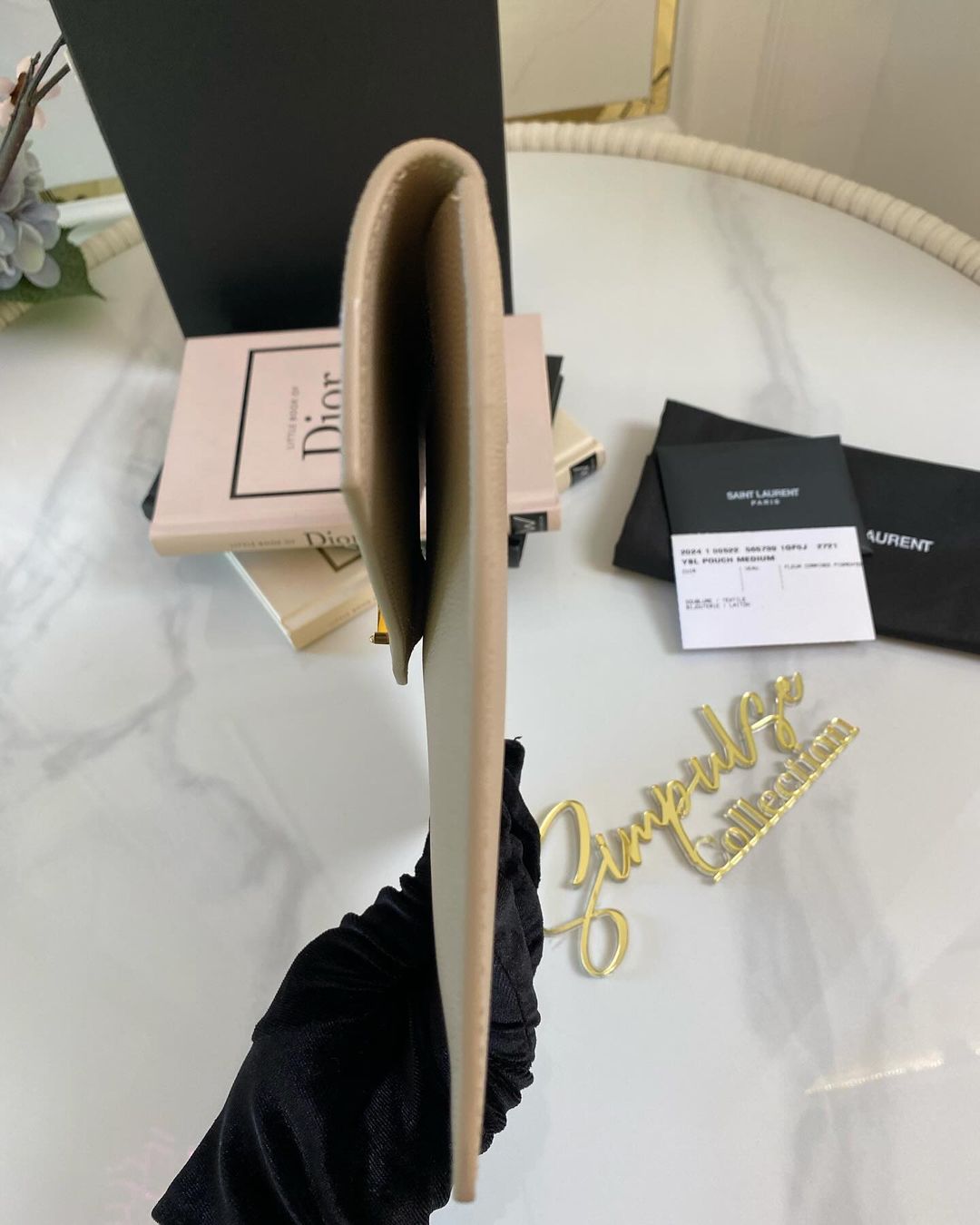 Y S L Uptown Leather Pouch