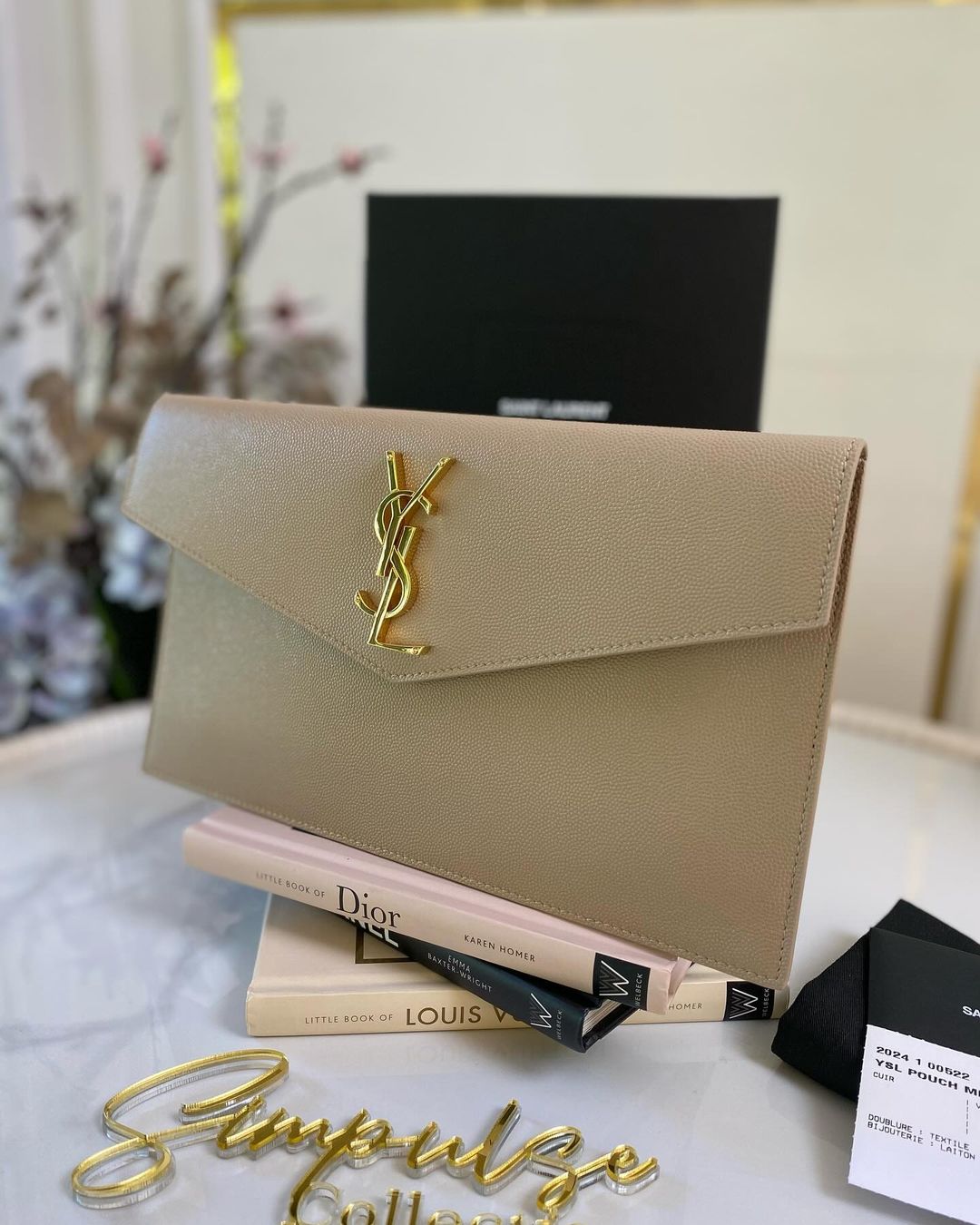 Y S L Uptown Leather Pouch