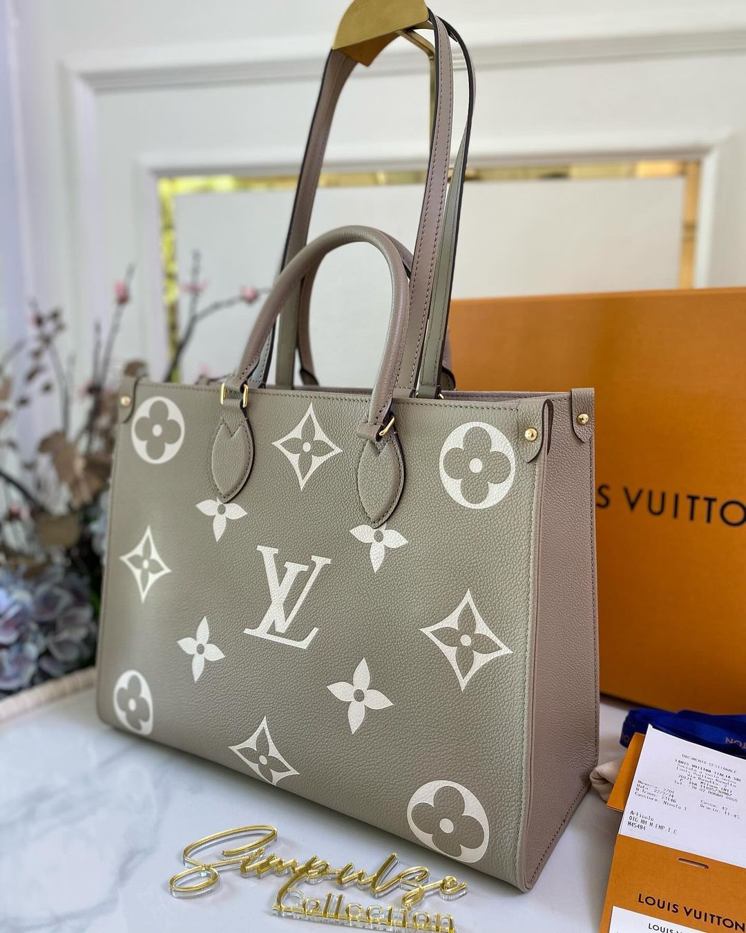 Louis Vuitton OTG Tourterelle Mono Empreinte Mm Size