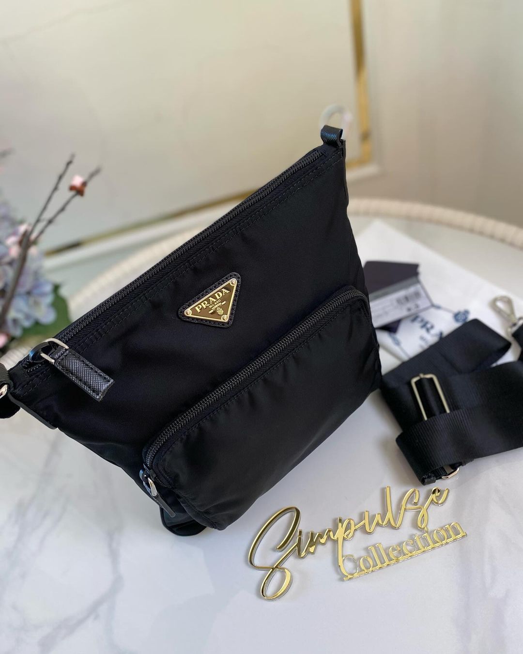 P Nylon Crossbody Bag