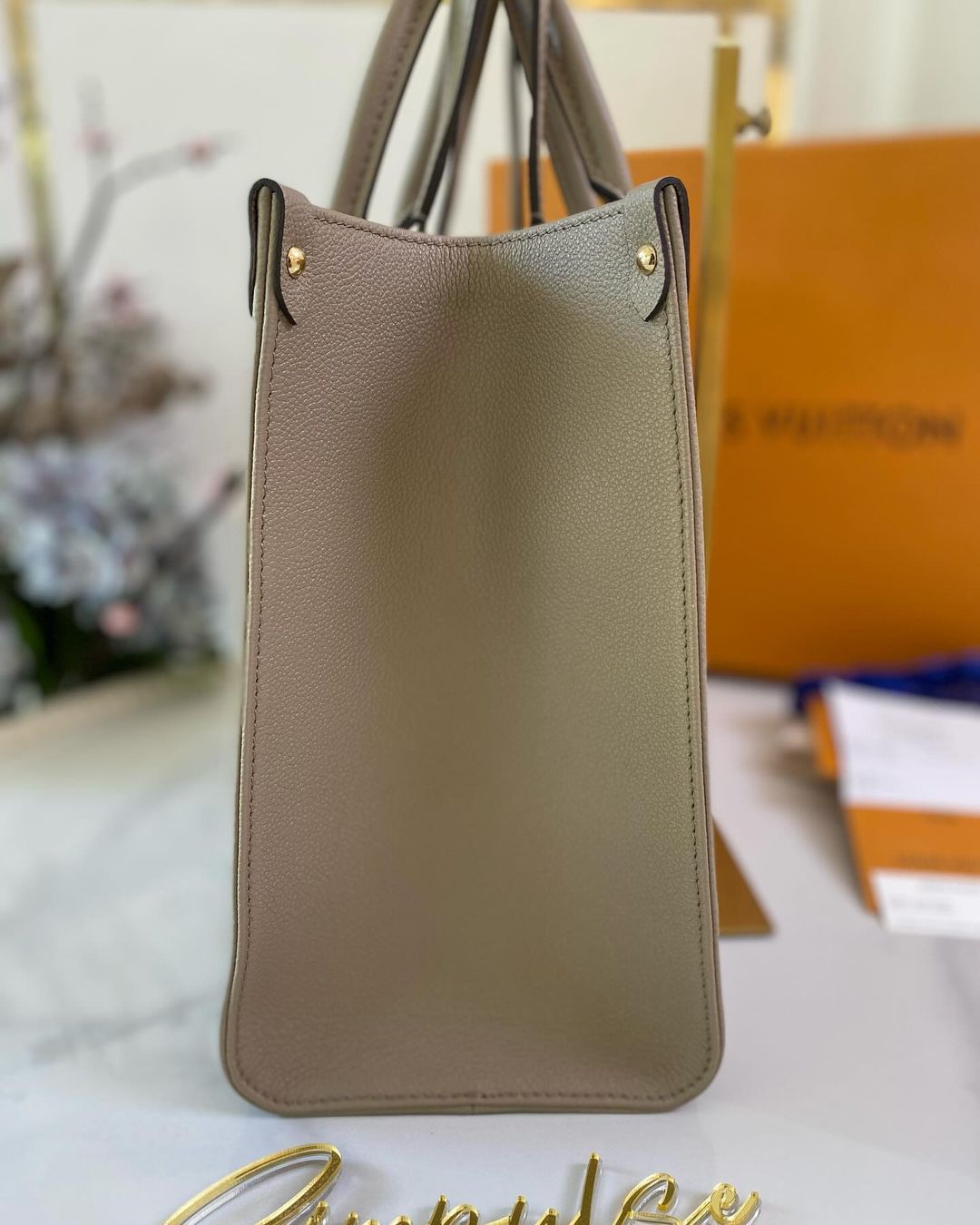 Louis Vuitton OTG Tourterelle Mono Empreinte Mm Size