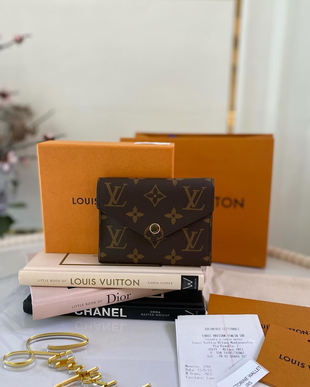 L V Mono Victorine Wallet