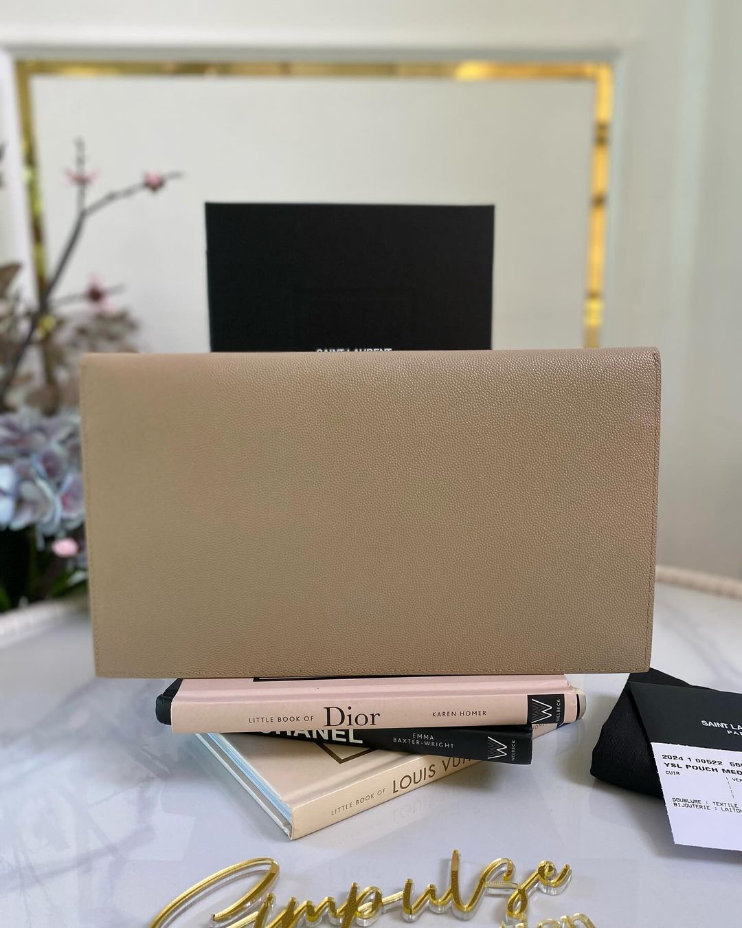 Y S L Uptown Leather Pouch