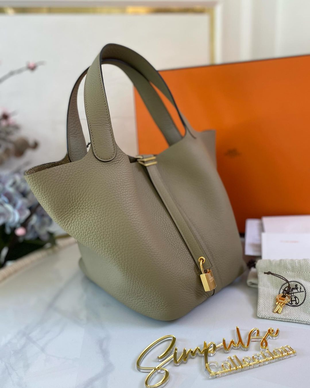 Hermes Picotin Lock 22 Beige Marfa GHW