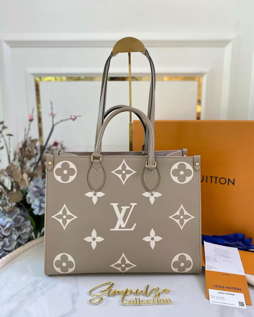 Louis Vuitton OTG Tourterelle Mono Empreinte Mm Size