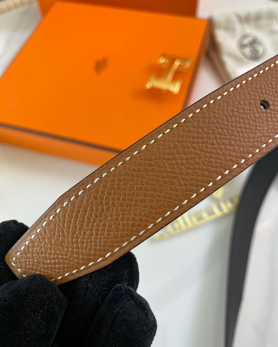 Hermes Reversible Tan/ Black Belt