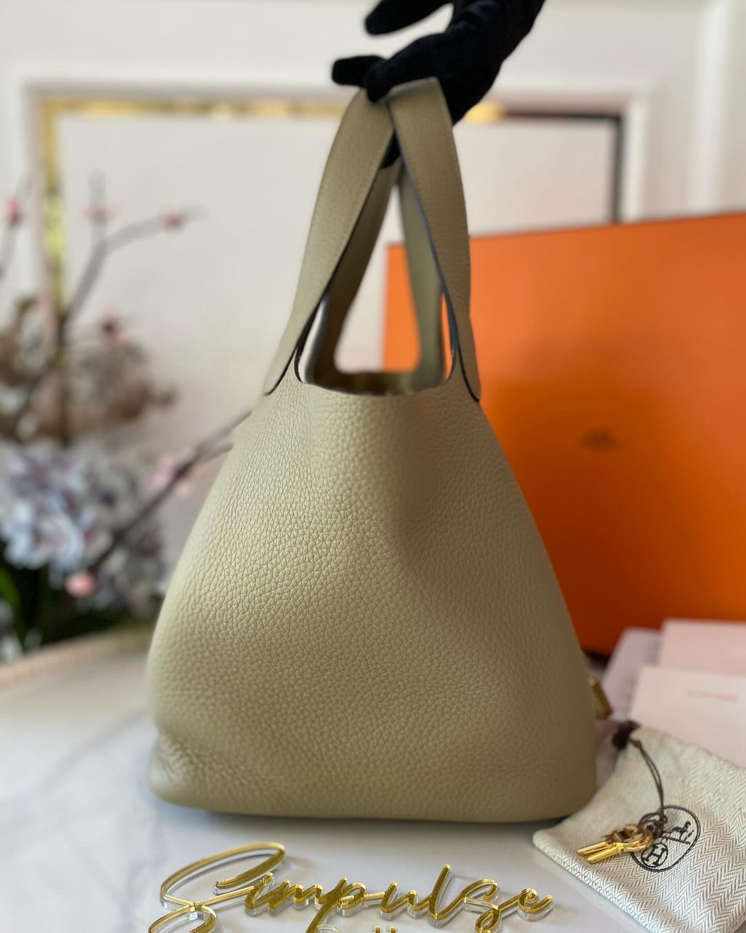 Hermes Picotin Lock 22 Beige Marfa GHW