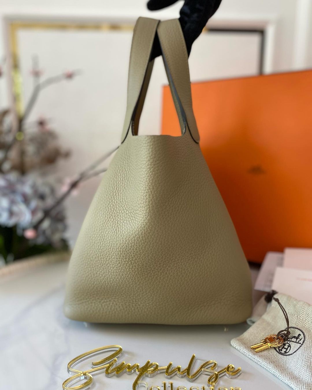 Hermes Picotin Lock 22 Beige Marfa GHW