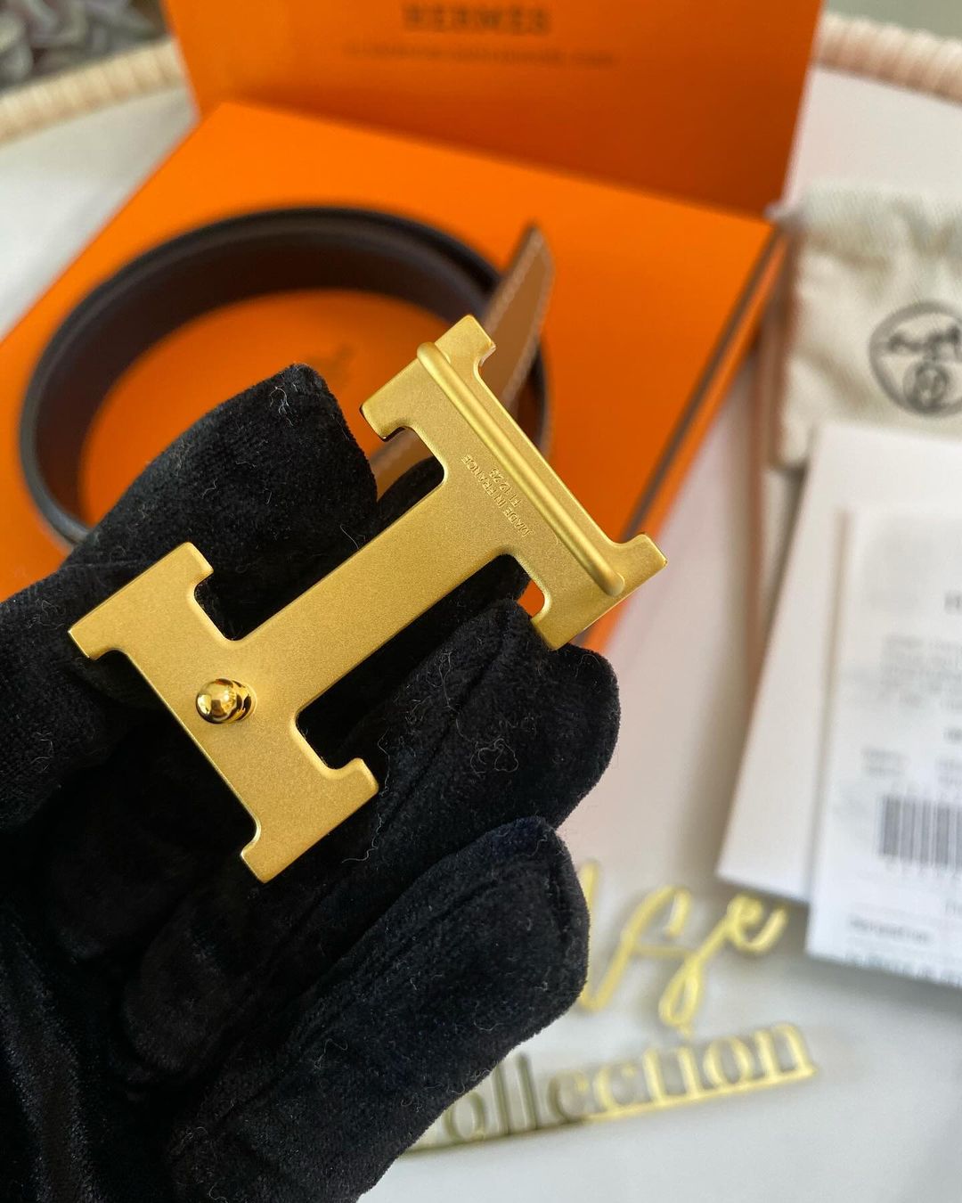 Hermes Reversible Tan/ Black Belt
