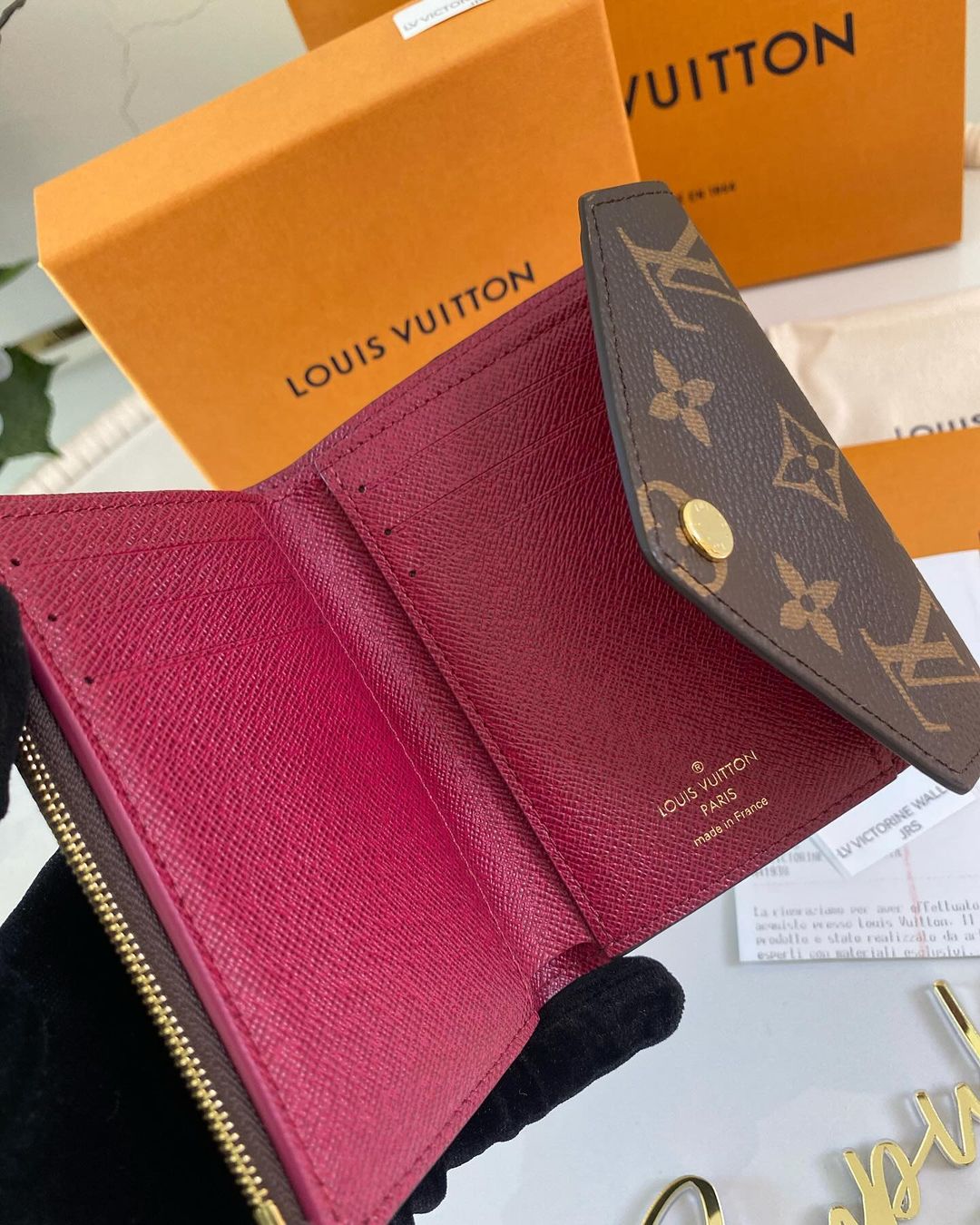 L V Mono Victorine Wallet