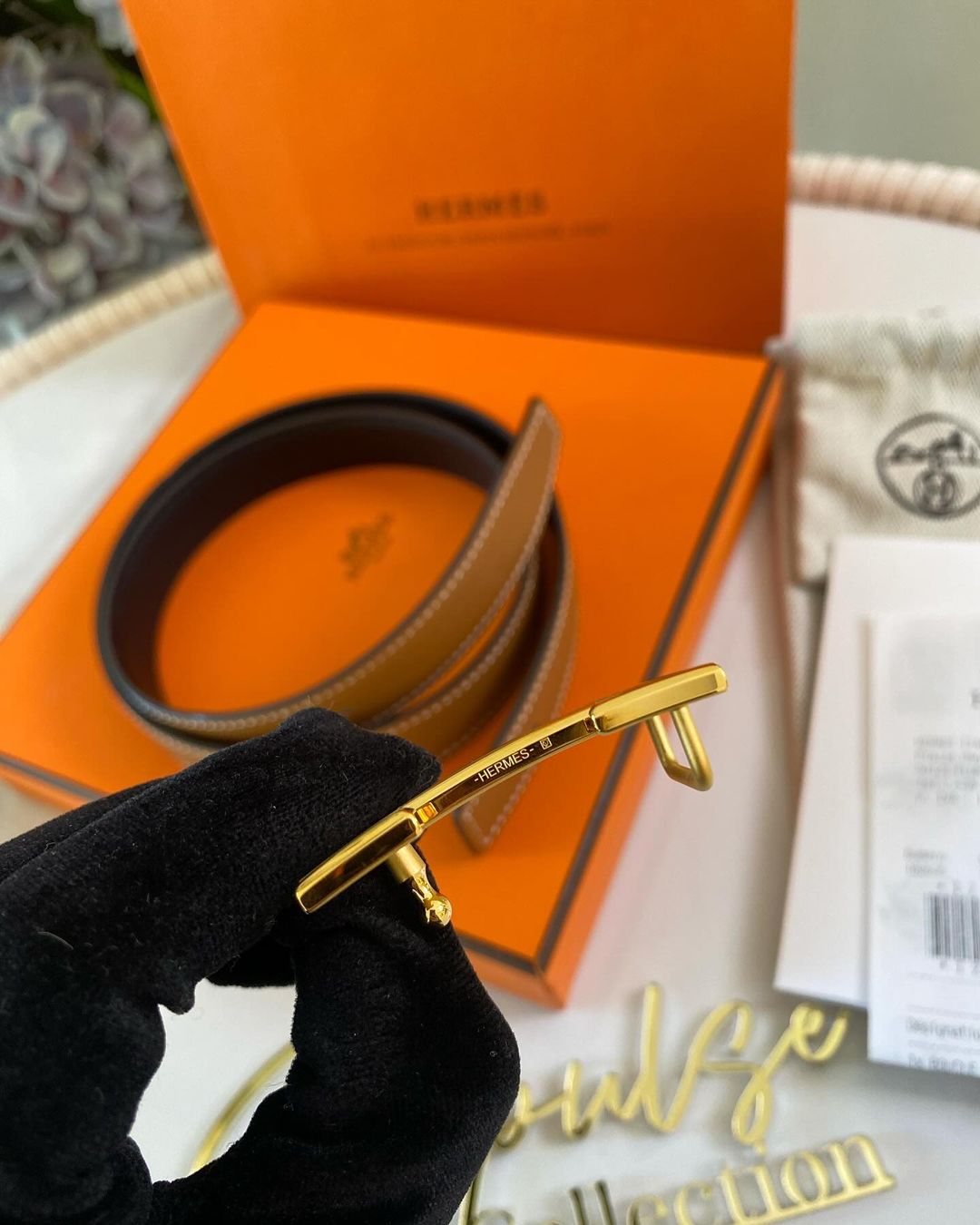 Hermes Reversible Tan/ Black Belt