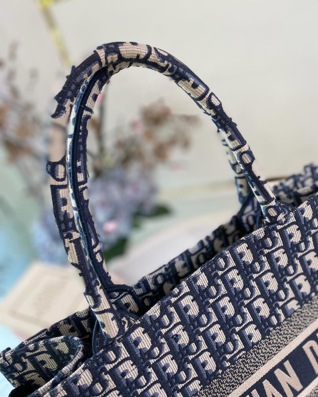 D Blue Oblique Medium BookTote
