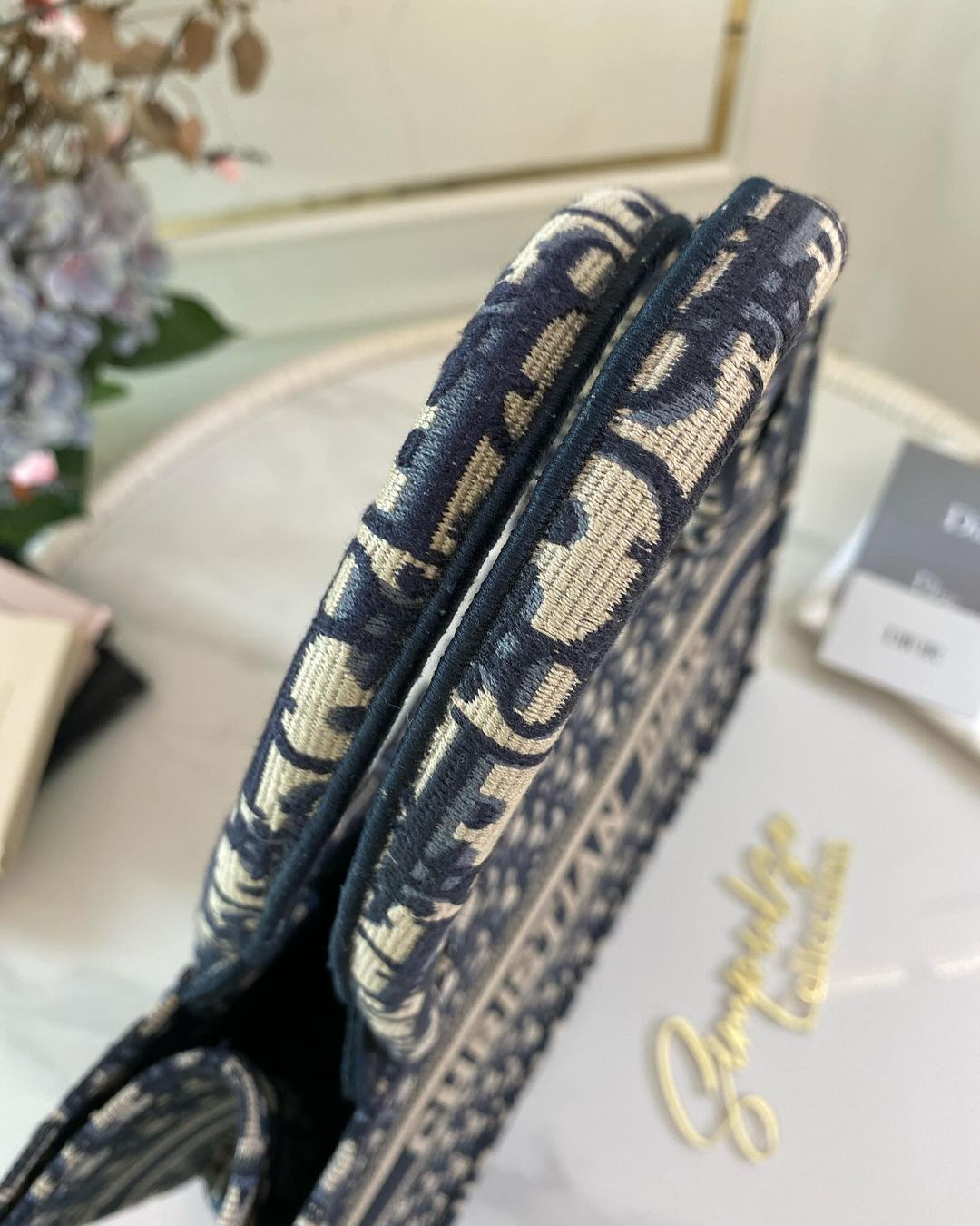 D Blue Oblique Medium BookTote