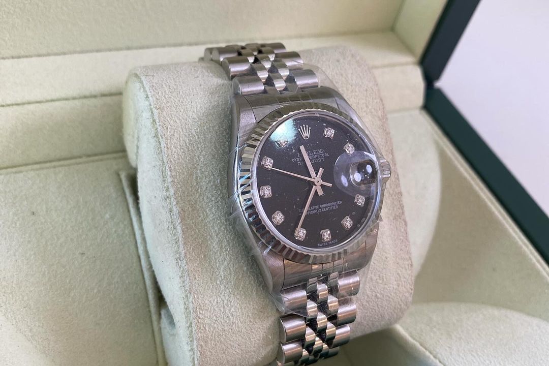 R Datejust 31mm Black Face w/ Diamond Dial