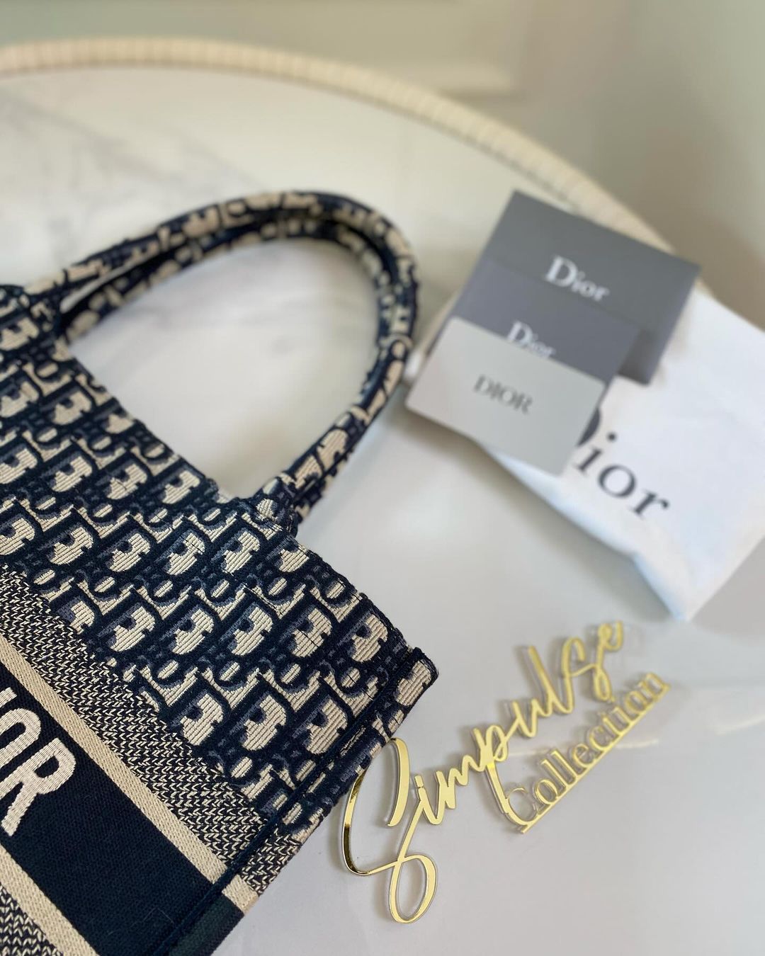 Dior Blue Oblique Medium BookTote