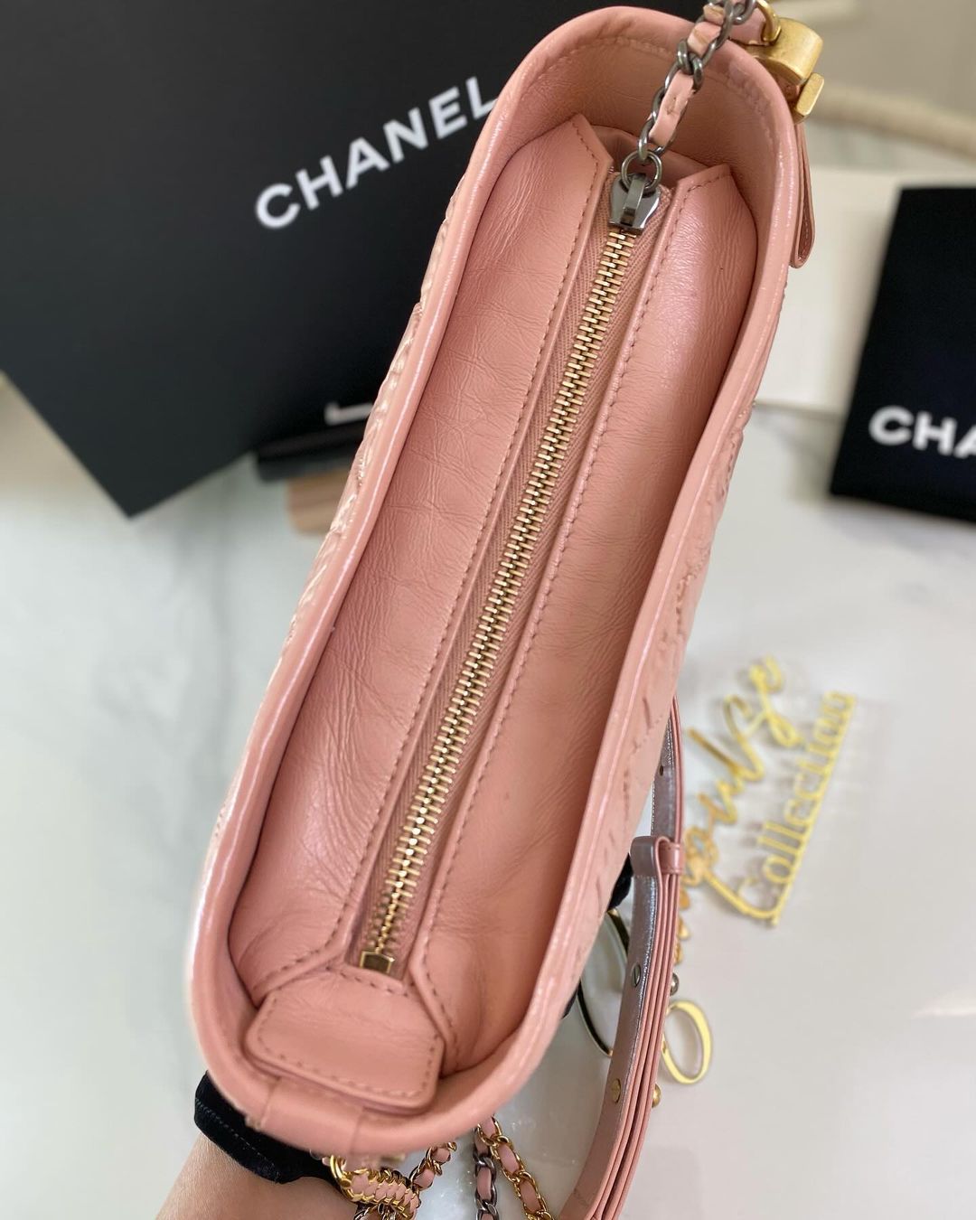 C Pink Gabrielle Hobo Small