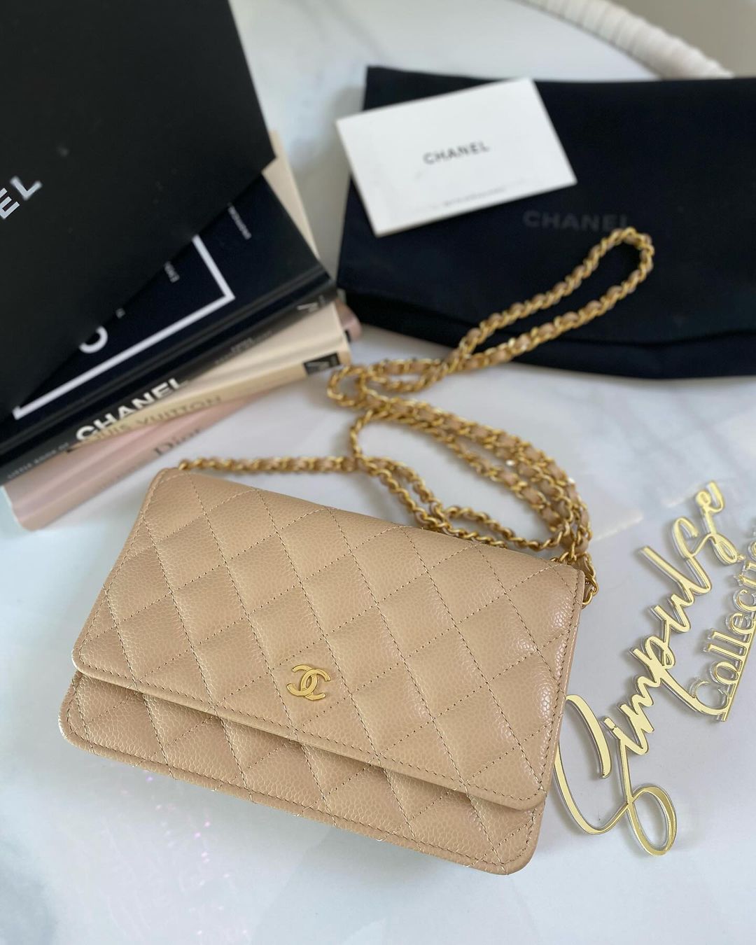 Classic WOC Caviar Beige GHW