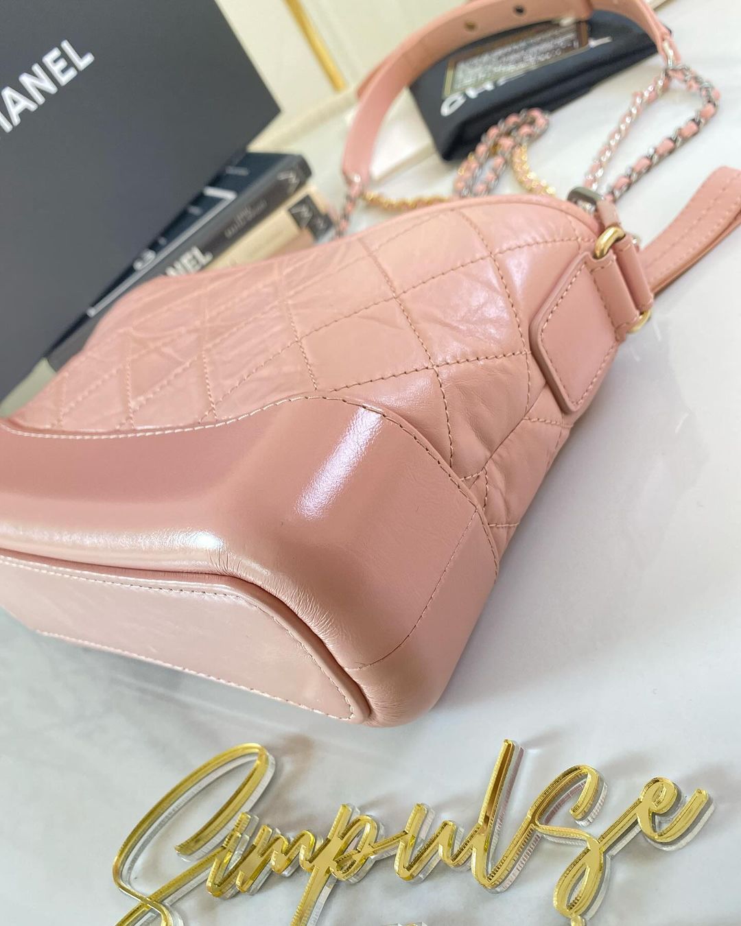 C Pink Gabrielle Hobo Small
