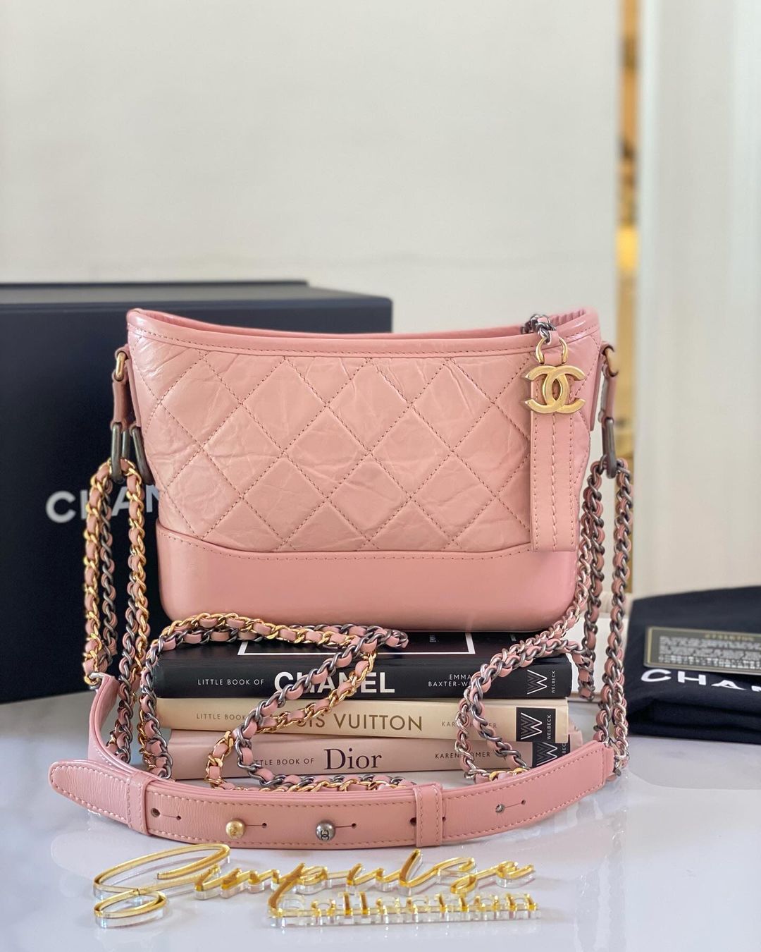 C Pink Gabrielle Hobo Small