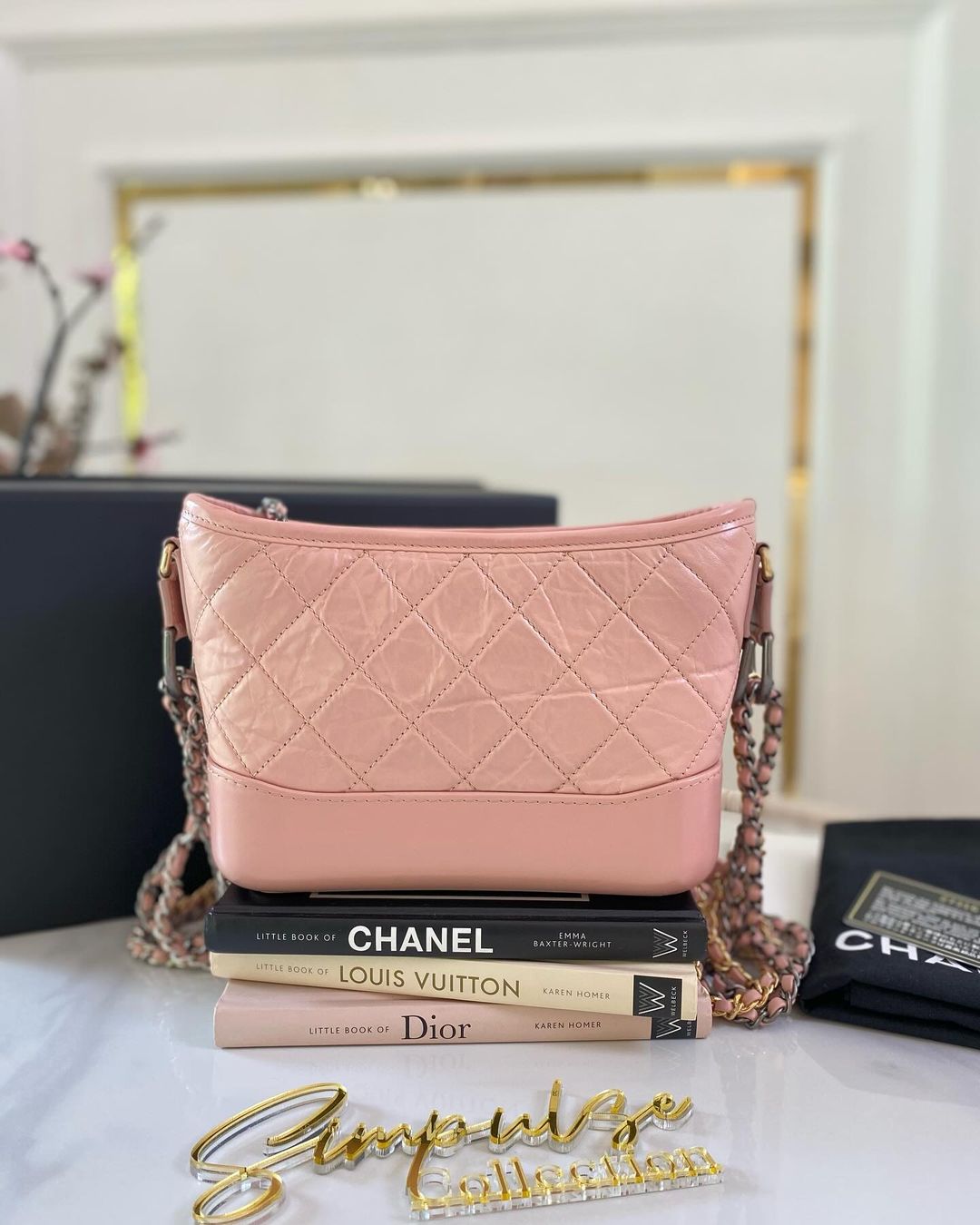 C Pink Gabrielle Hobo Small