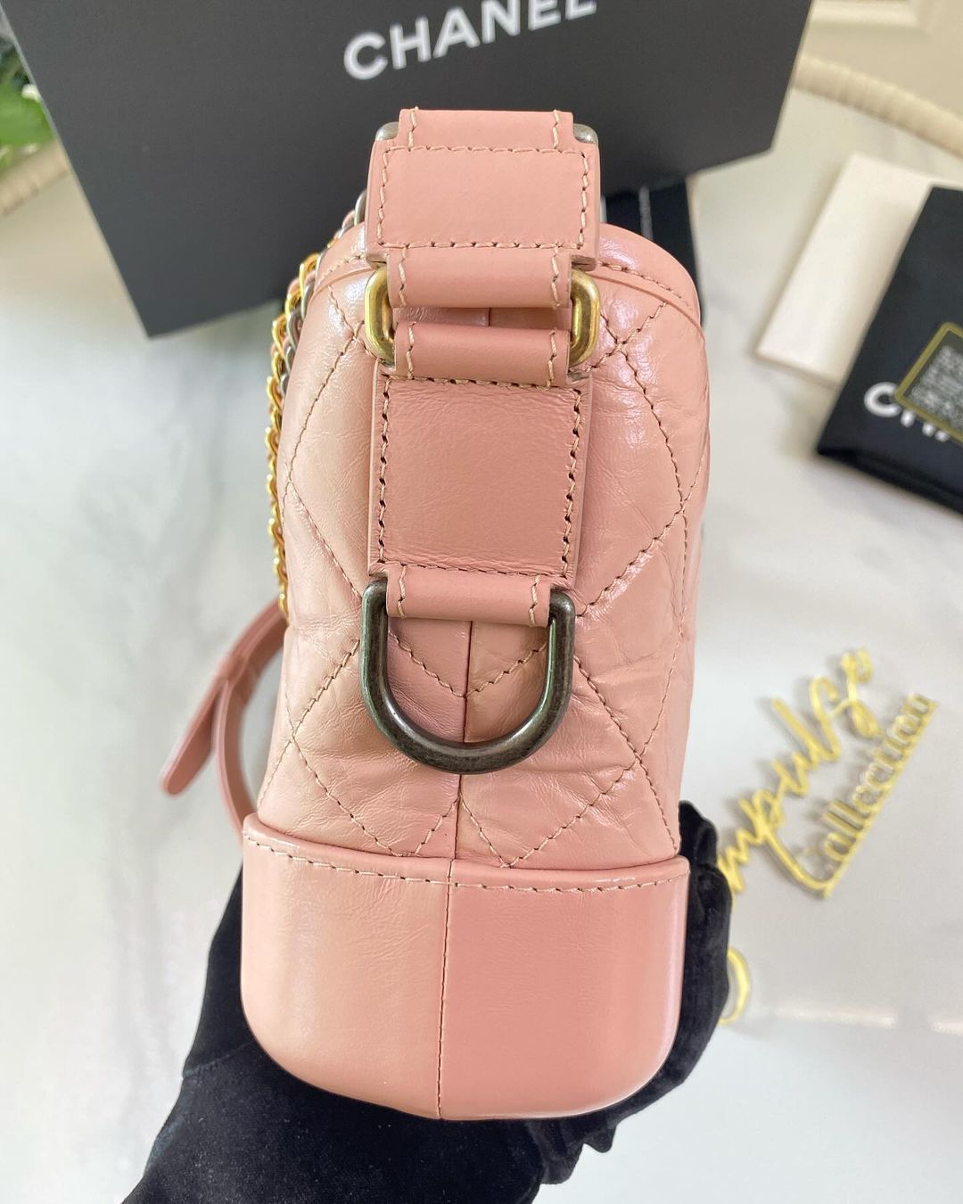 C Pink Gabrielle Hobo Small
