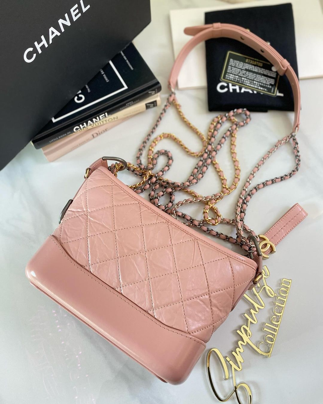 C Pink Gabrielle Hobo Small