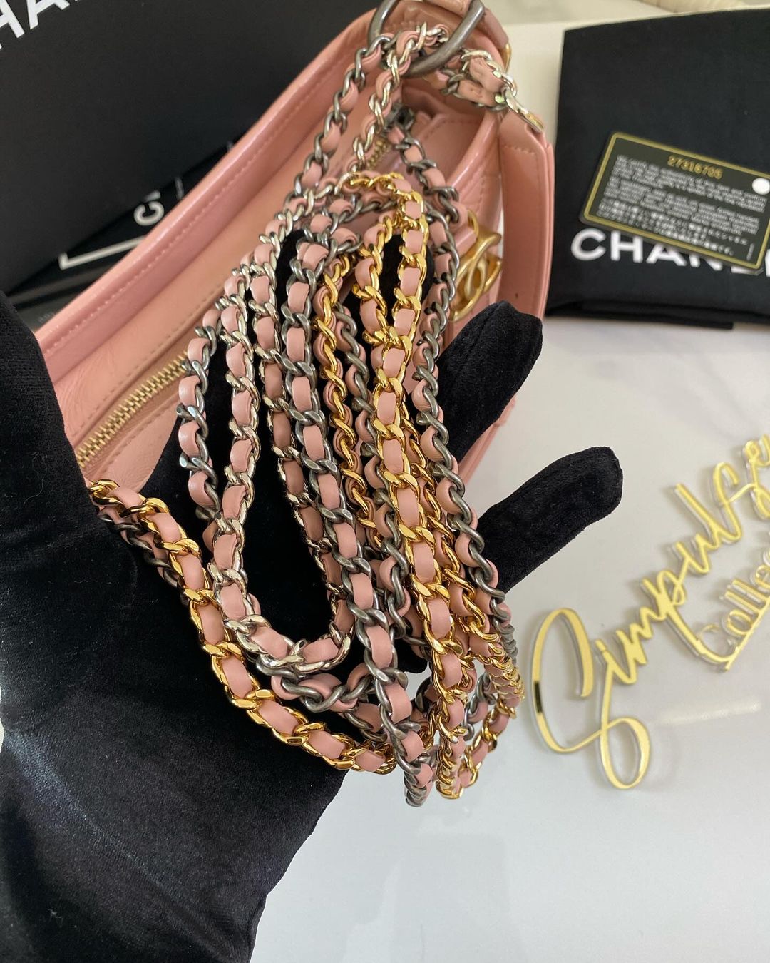 C Pink Gabrielle Hobo Small