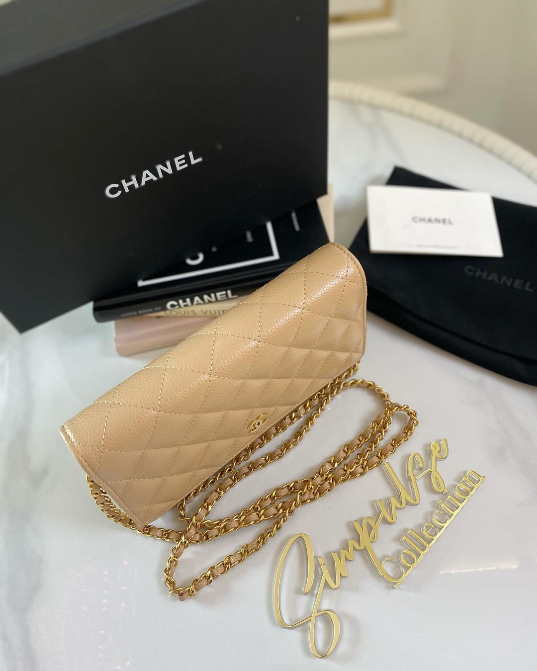 Classic WOC Caviar Beige GHW