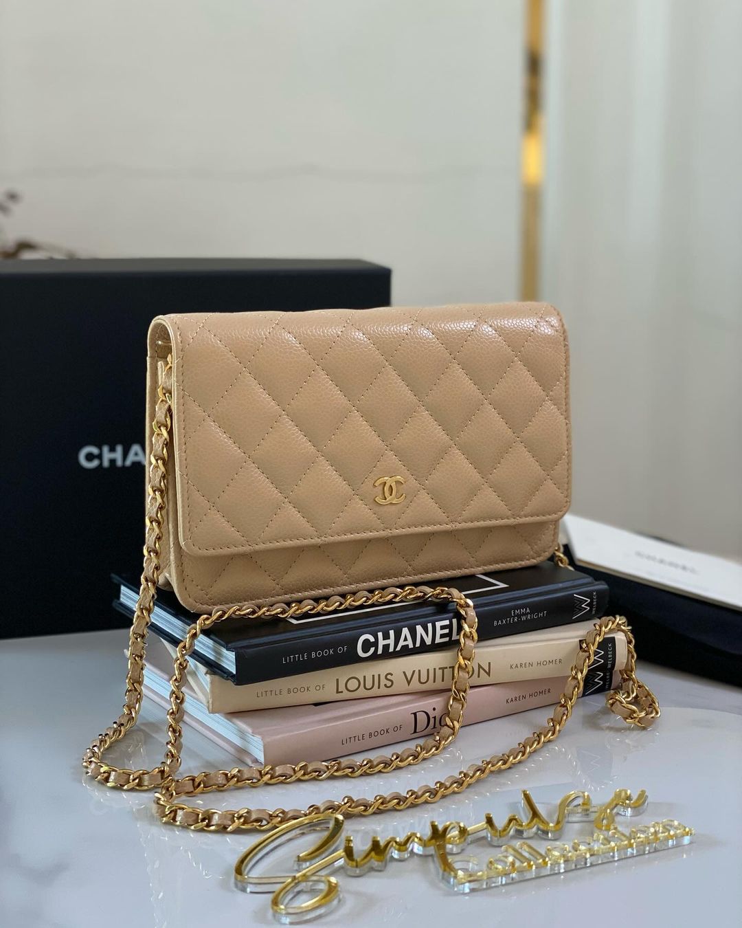 Classic WOC Caviar Beige GHW