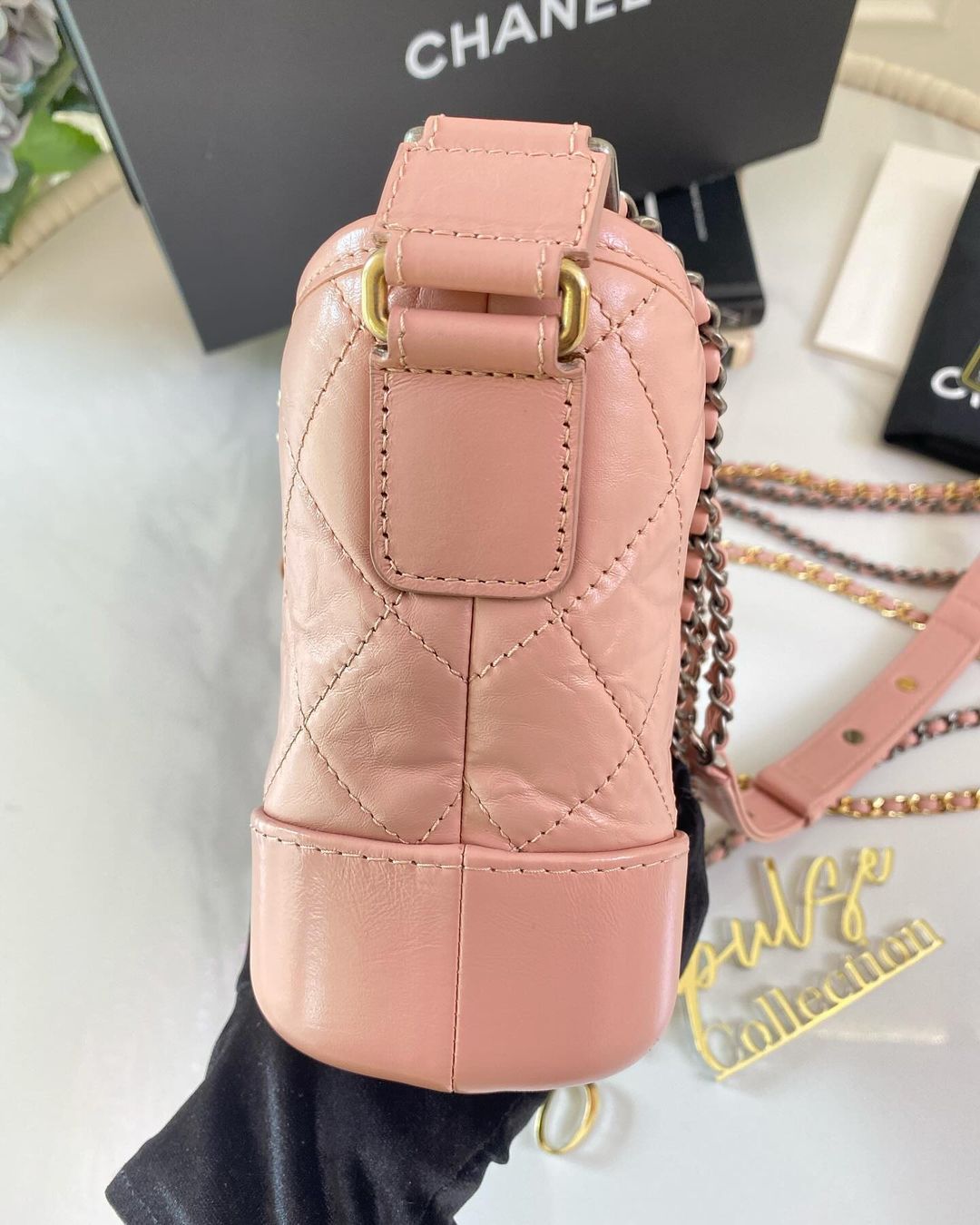 C Pink Gabrielle Hobo Small