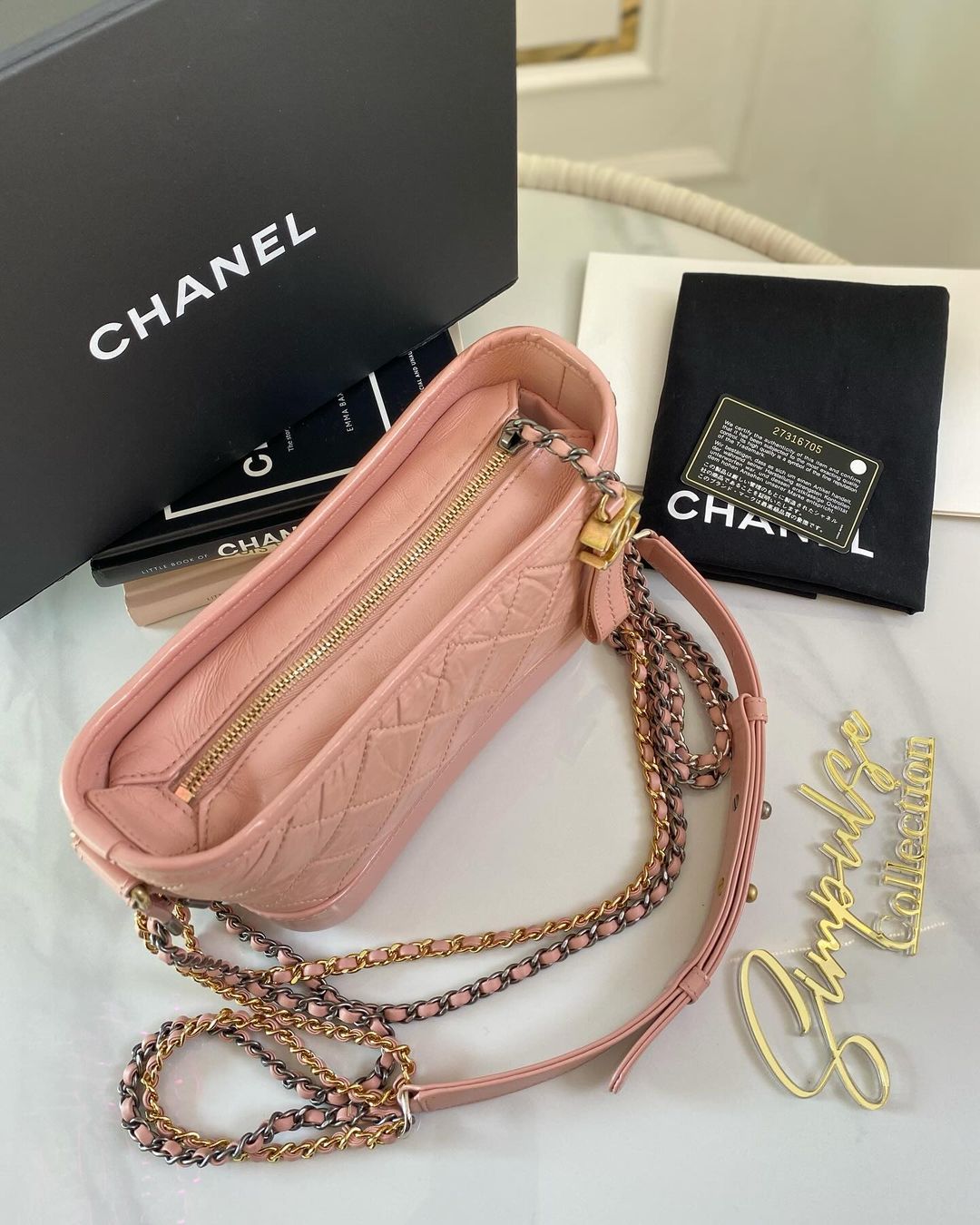C Pink Gabrielle Hobo Small
