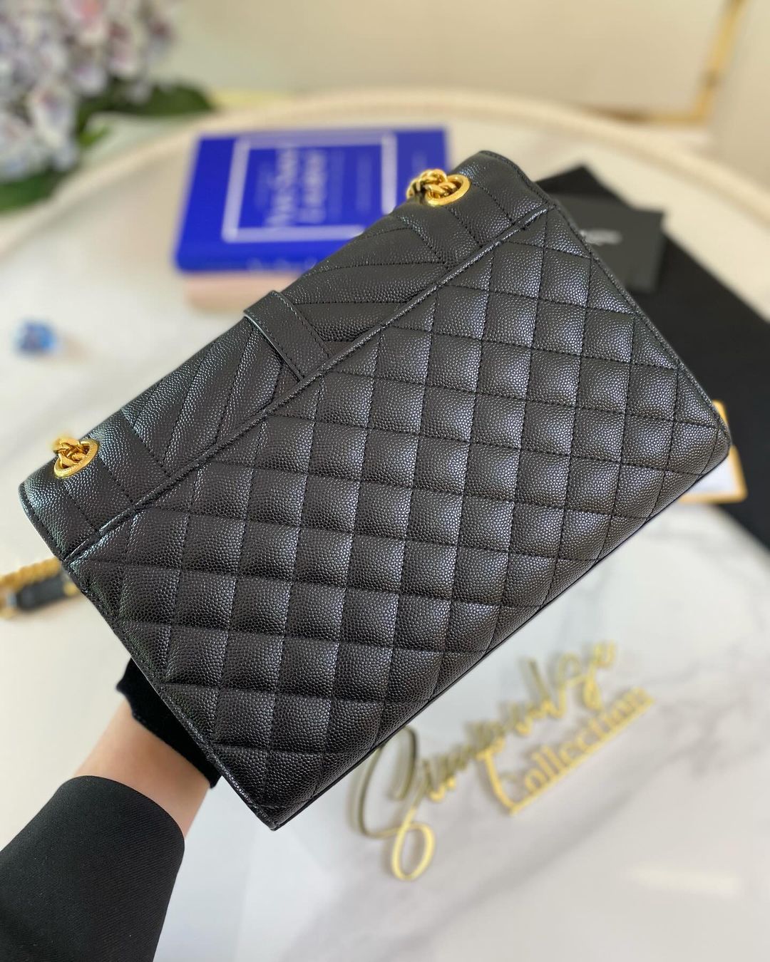 Y S L Medium Monogram Flap Bag GHW