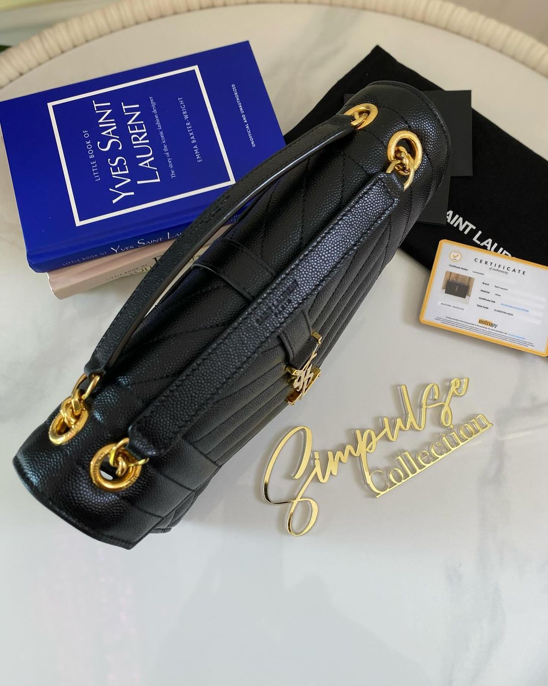 Y S L Medium Monogram Flap Bag GHW
